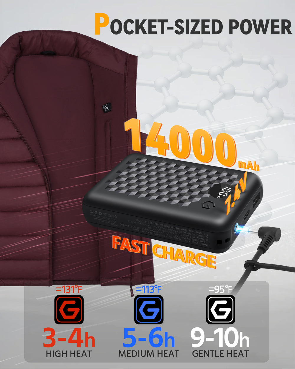 Women's Puffer 4-Zone Graphene Heated Vest