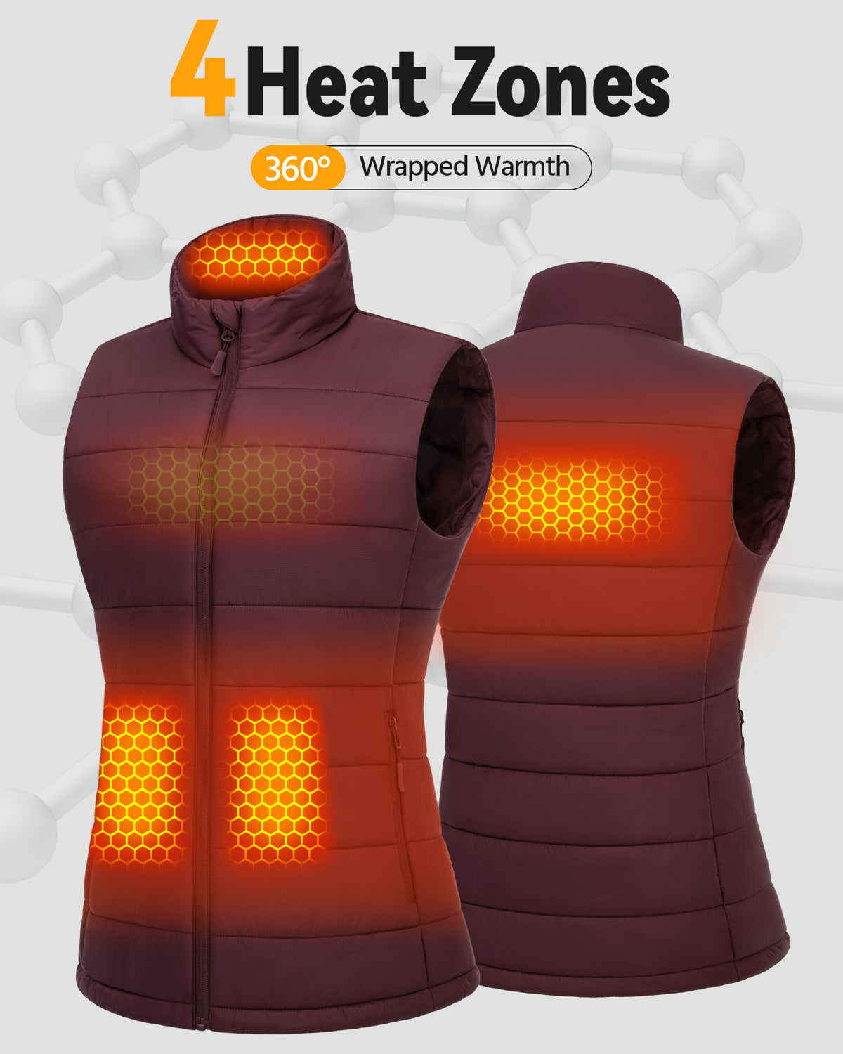 Women's Graphene Heated Vest (Puffer),W882529