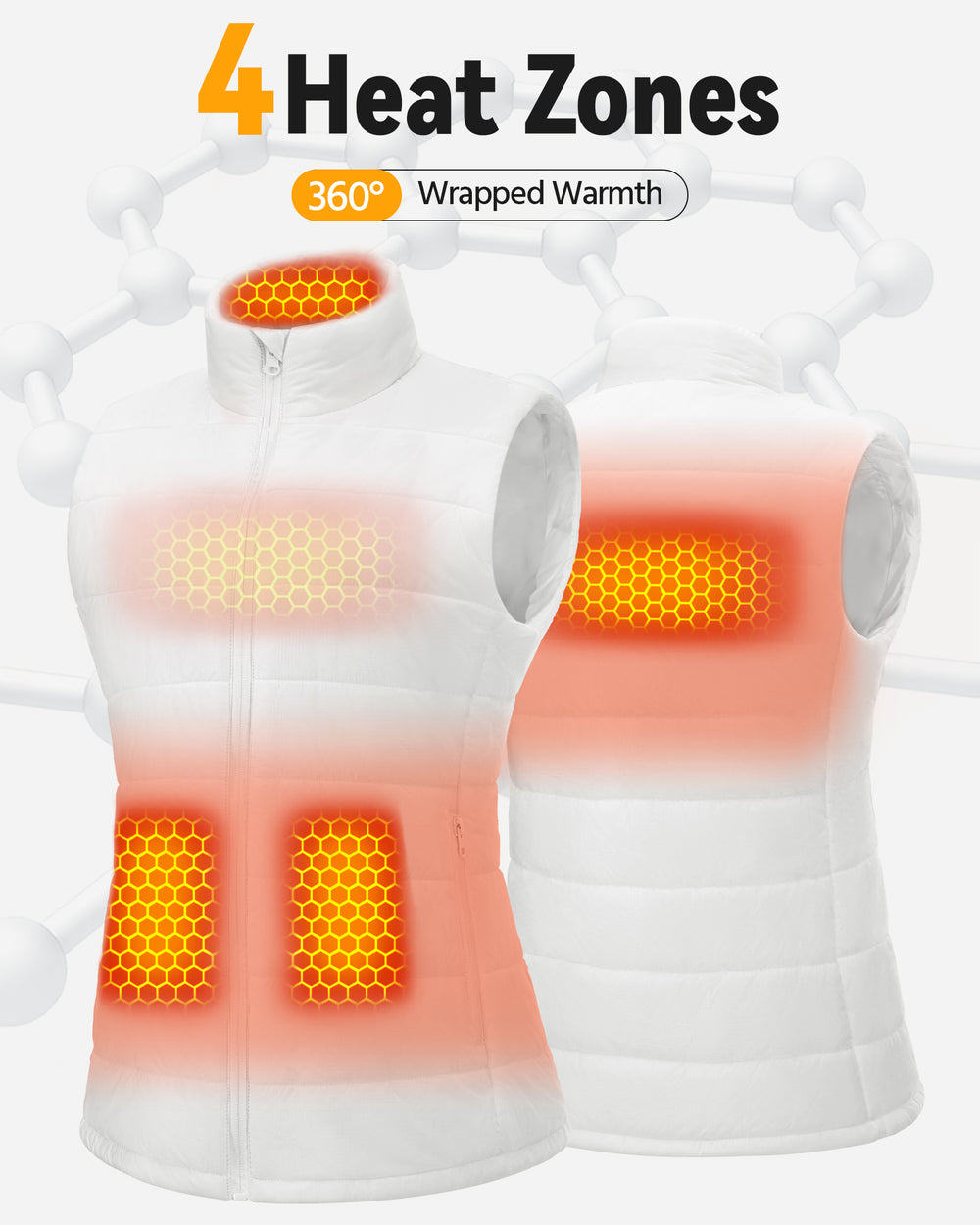 Women's Puffer 4-Zone Graphene Heated Vest