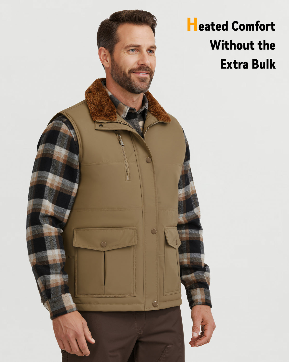 Men's Graphene Heated Utility Vest (Fleece-Lined),M882535