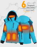 Women's Color-Block Hardshell 6-Zone Graphene Heated Jacket | W409