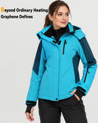 Women's Color-Block Hardshell 6-Zone Graphene Heated Jacket | W409