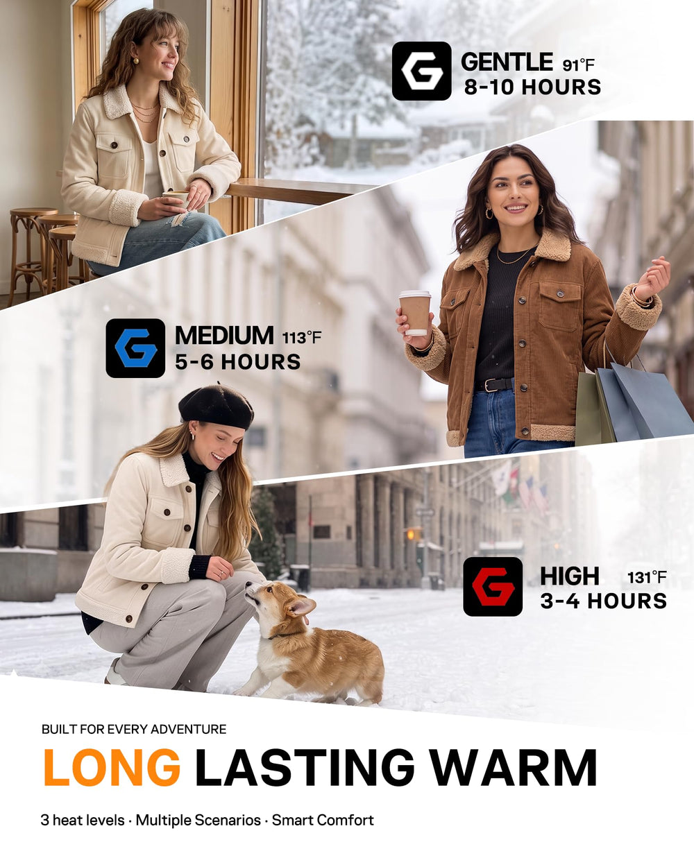 Women's Corduroy Sherpa 6-Zone Graphene Heated Jacket