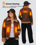 Women's Corduroy Sherpa 6-Zone Graphene Heated Jacket