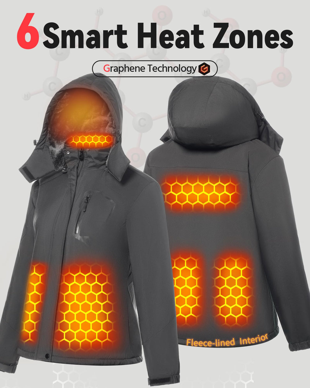 Women's Hardshell 6-Zone Graphene Heated Jacket