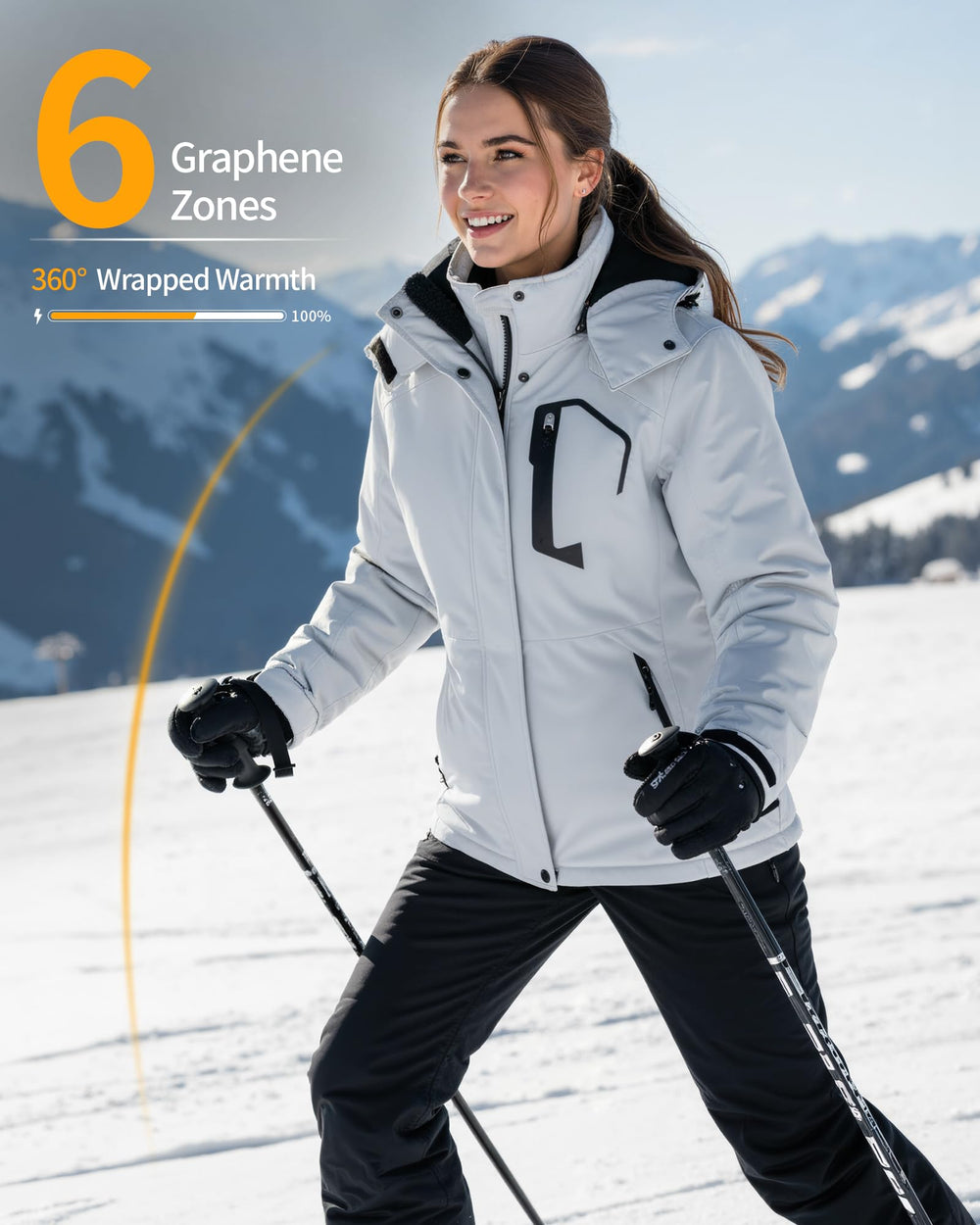 Women's Hardshell 6-Zone Graphene Heated Jacket