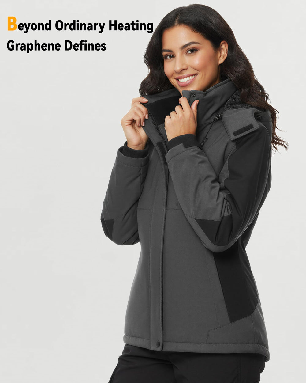 Women's Color-Block Hardshell 6-Zone Graphene Heated Jacket
