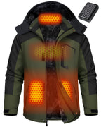 Men's Fur-Lined 6-Zone Graphene Heated Jacket