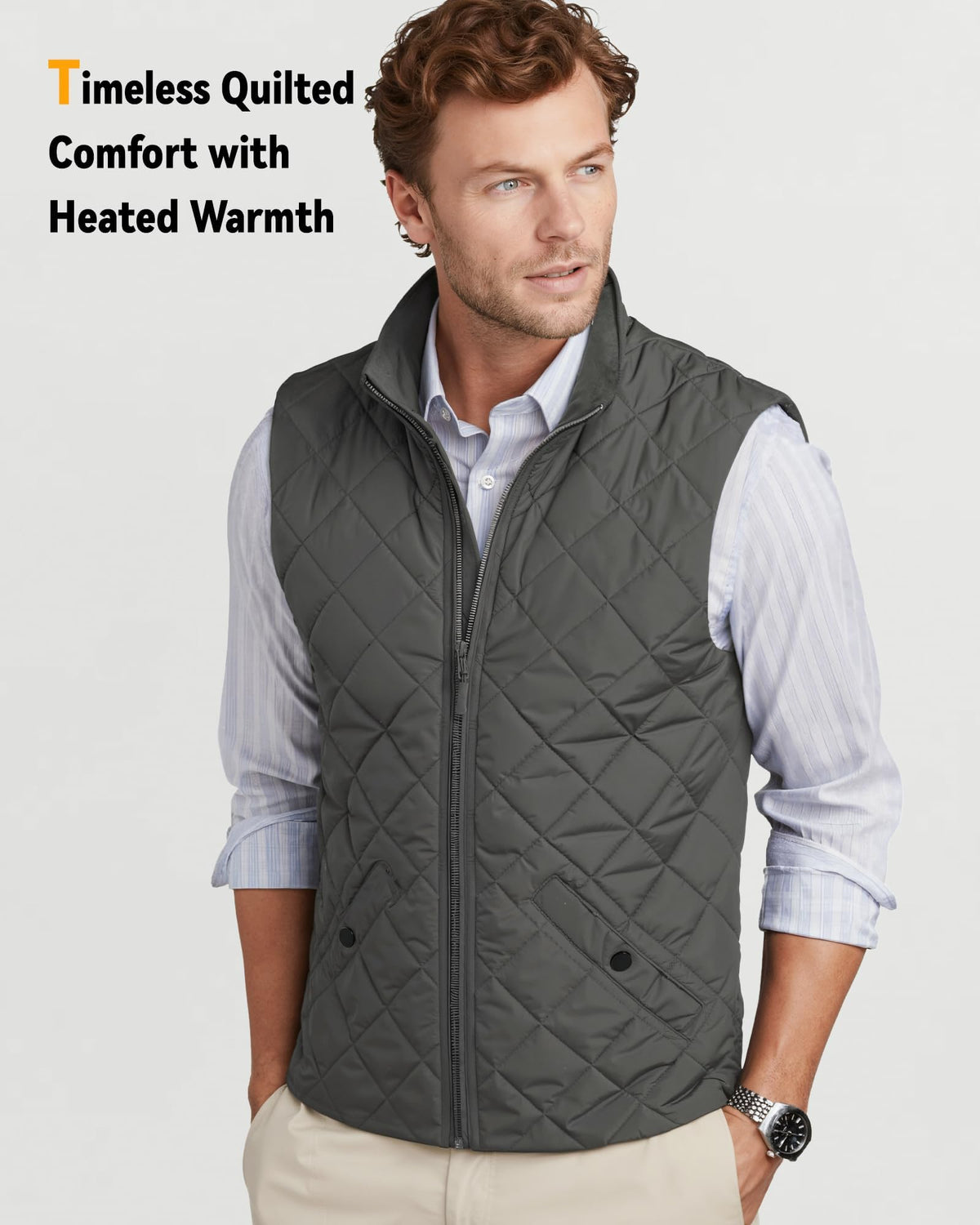 Men's Graphene Heated Vest (Quilted),M882534
