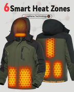 Men's Fur-Lined 6-Zone Graphene Heated Jacket