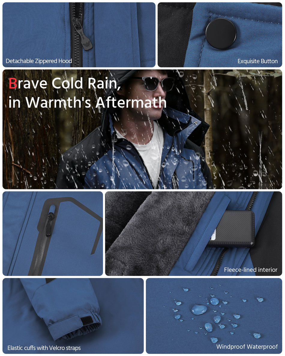 Men's Fur-Lined 6-Zone Graphene Heated Jacket