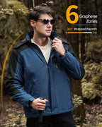 Men's Fur-Lined 6-Zone Graphene Heated Jacket