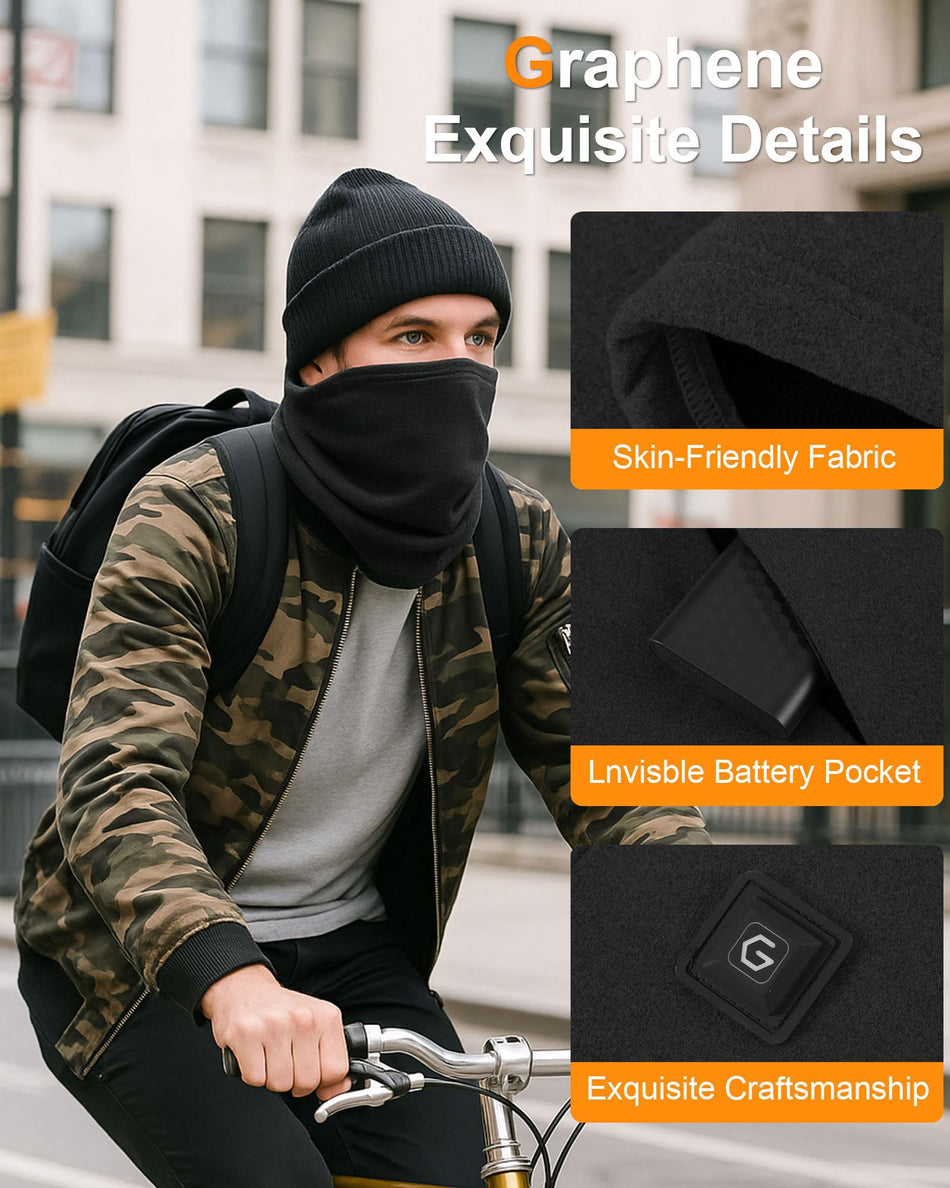 Men's Thermal 1-Zone Graphene Heated Neck Gaiter