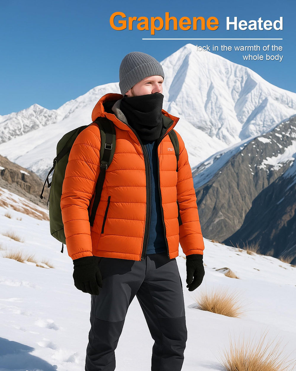 Men's Thermal 1-Zone Graphene Heated Neck Gaiter