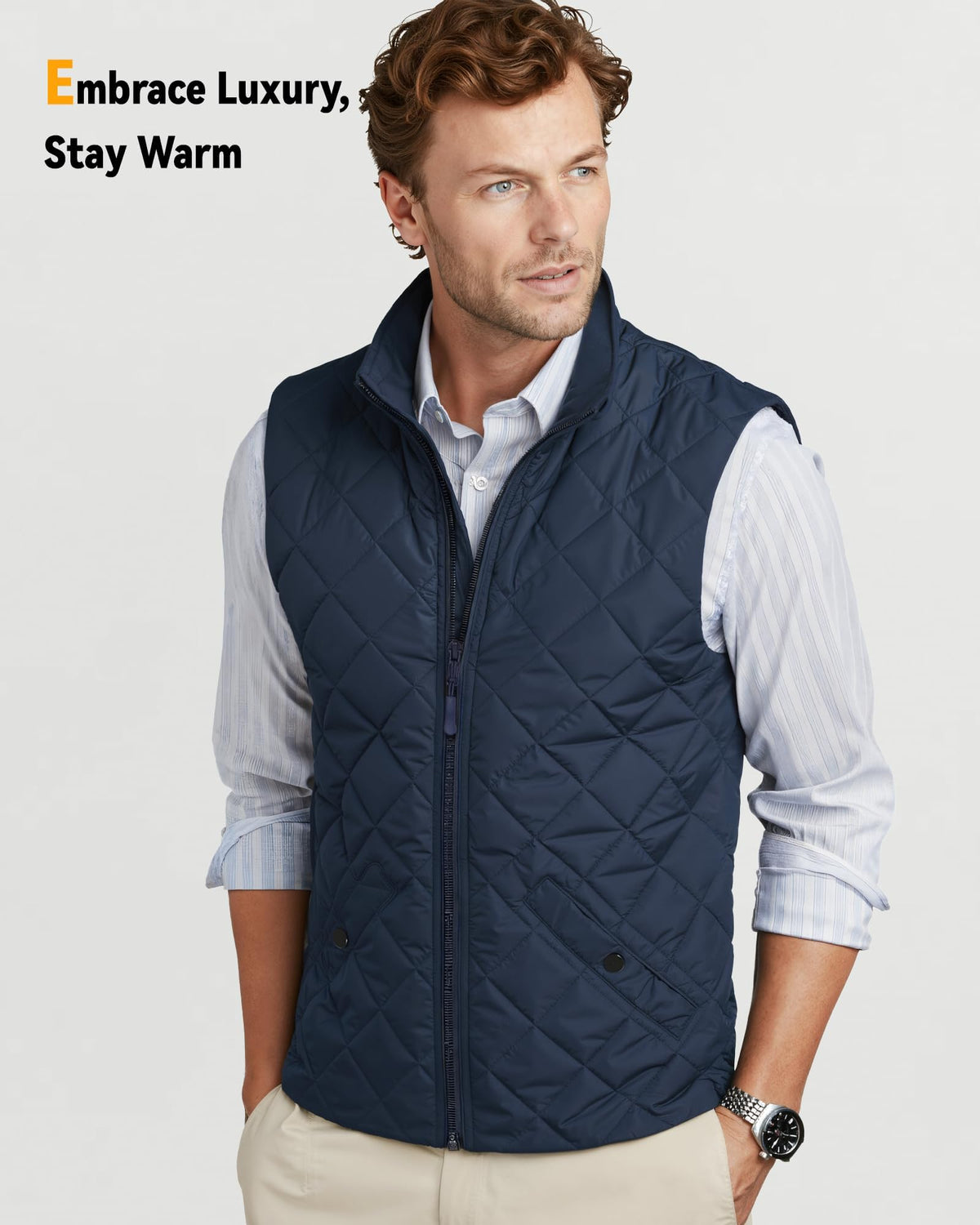Men's Graphene Heated Vest (Quilted),M882534
