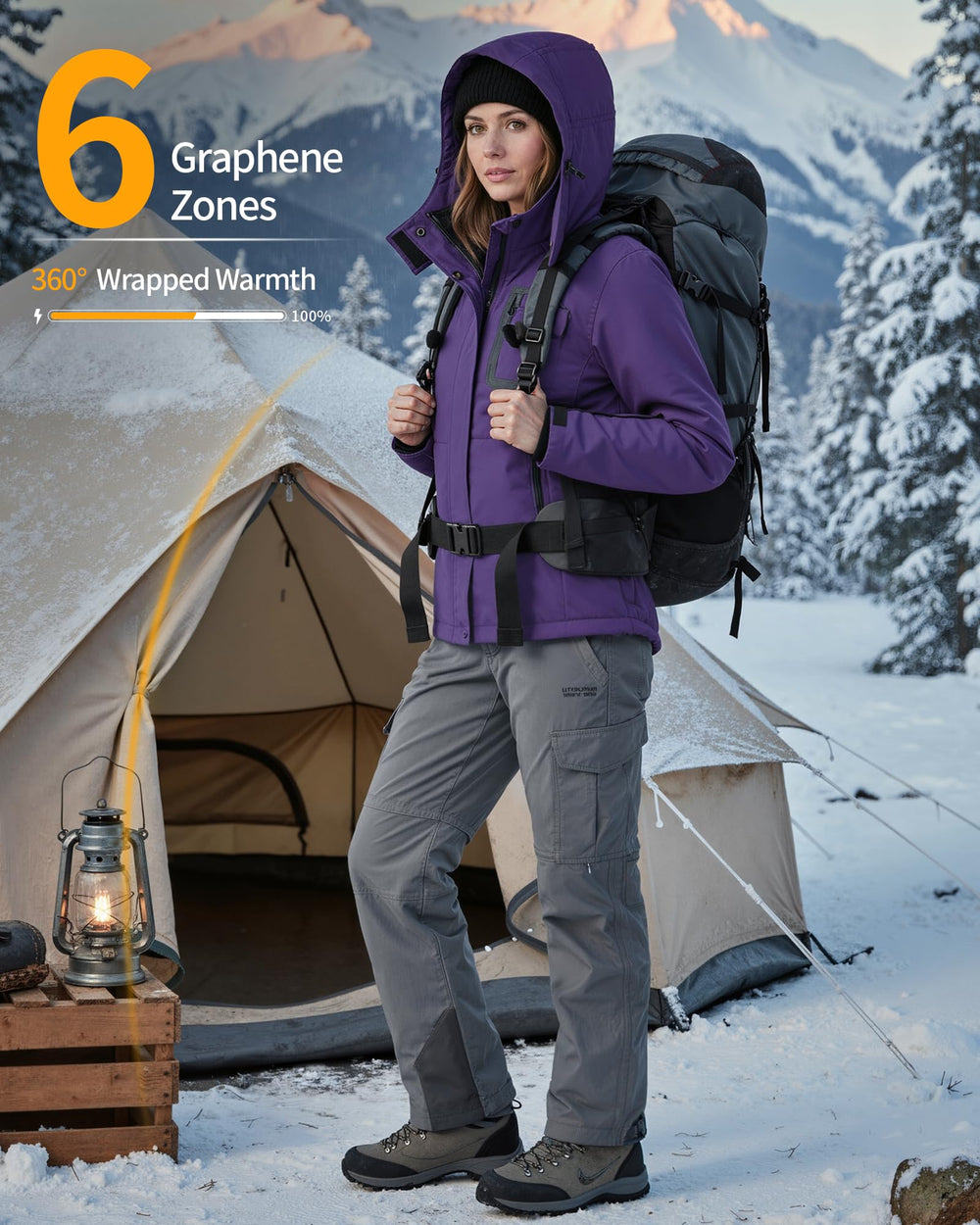 Women's Hardshell 6-Zone Graphene Heated Jacket