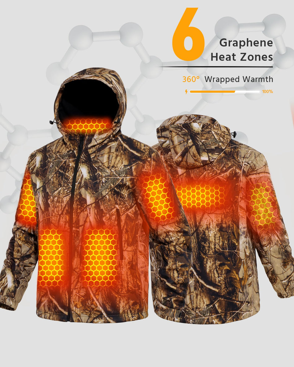 Men's High-Pocket Softshell 6-Zone Graphene Heated Jacket