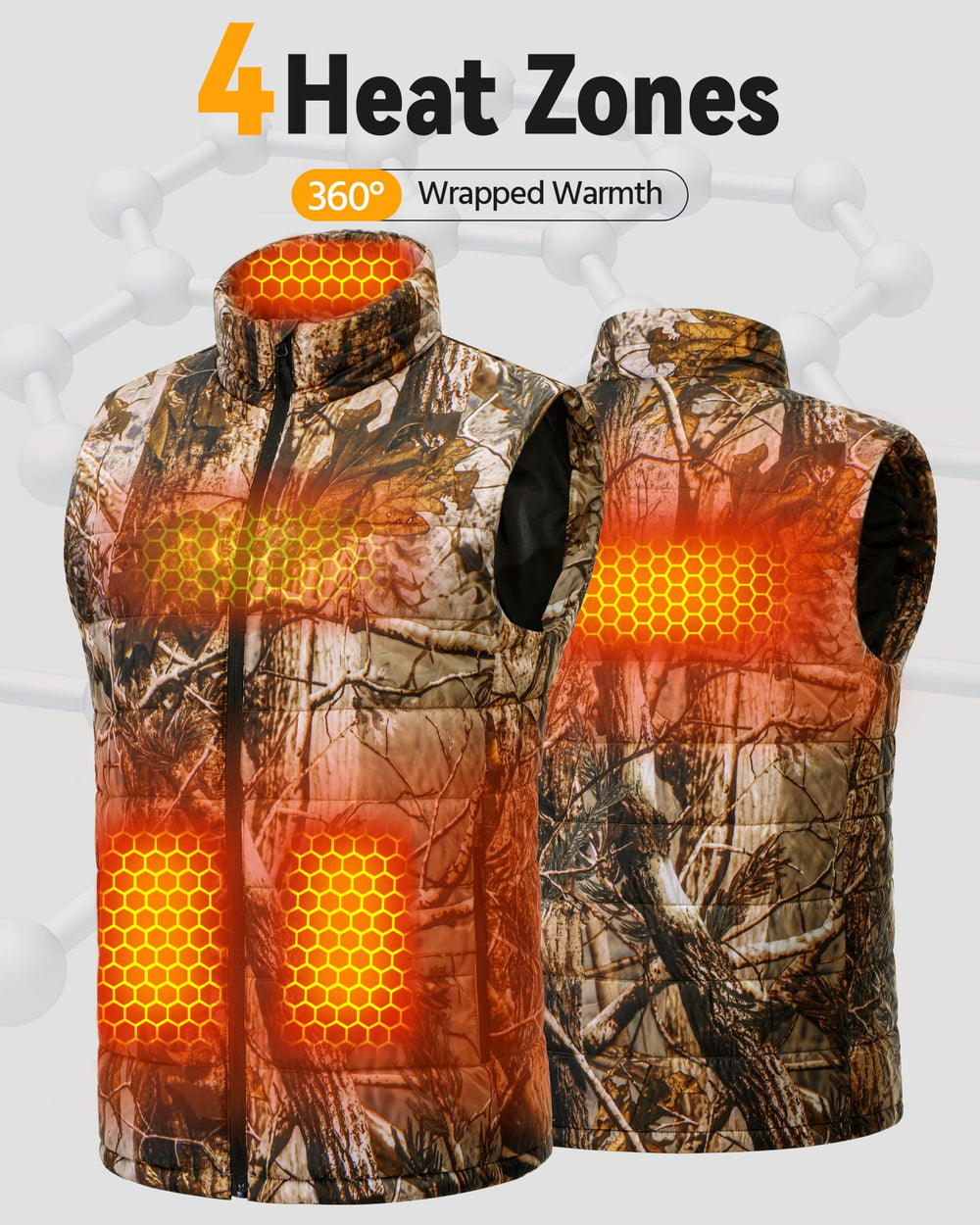Men's Puffer 4-Zone Graphene Heated Vest