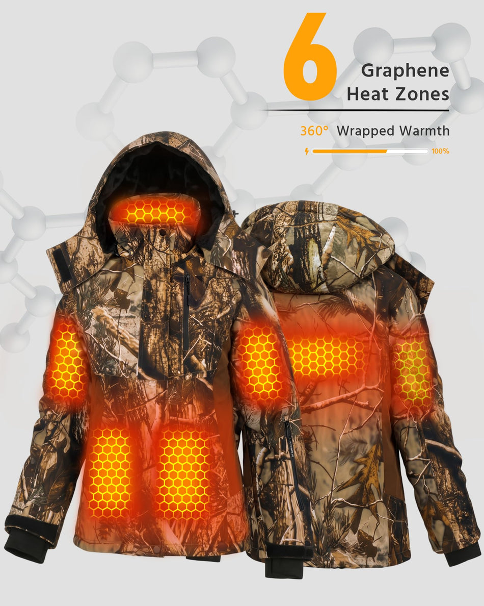 Women's Color-Block Hardshell 6-Zone Graphene Heated Jacket | W409