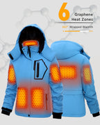 Women's Drawstring Hardshell 6-Zone Graphene Heated Jacket