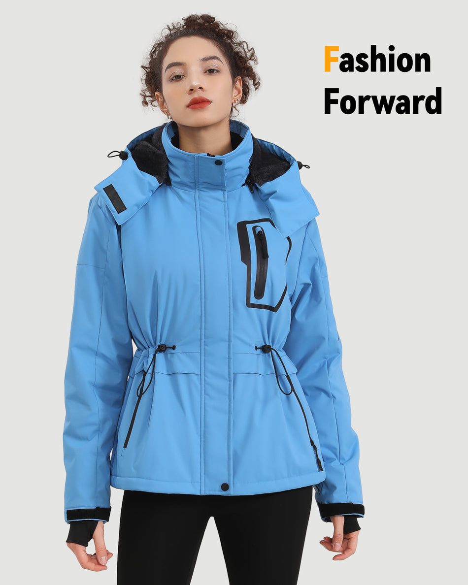 Women's Drawstring Hardshell 6-Zone Graphene Heated Jacket
