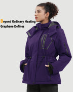 Women's Drawstring Hardshell 6-Zone Graphene Heated Jacket