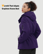 Women's Drawstring Hardshell 6-Zone Graphene Heated Jacket