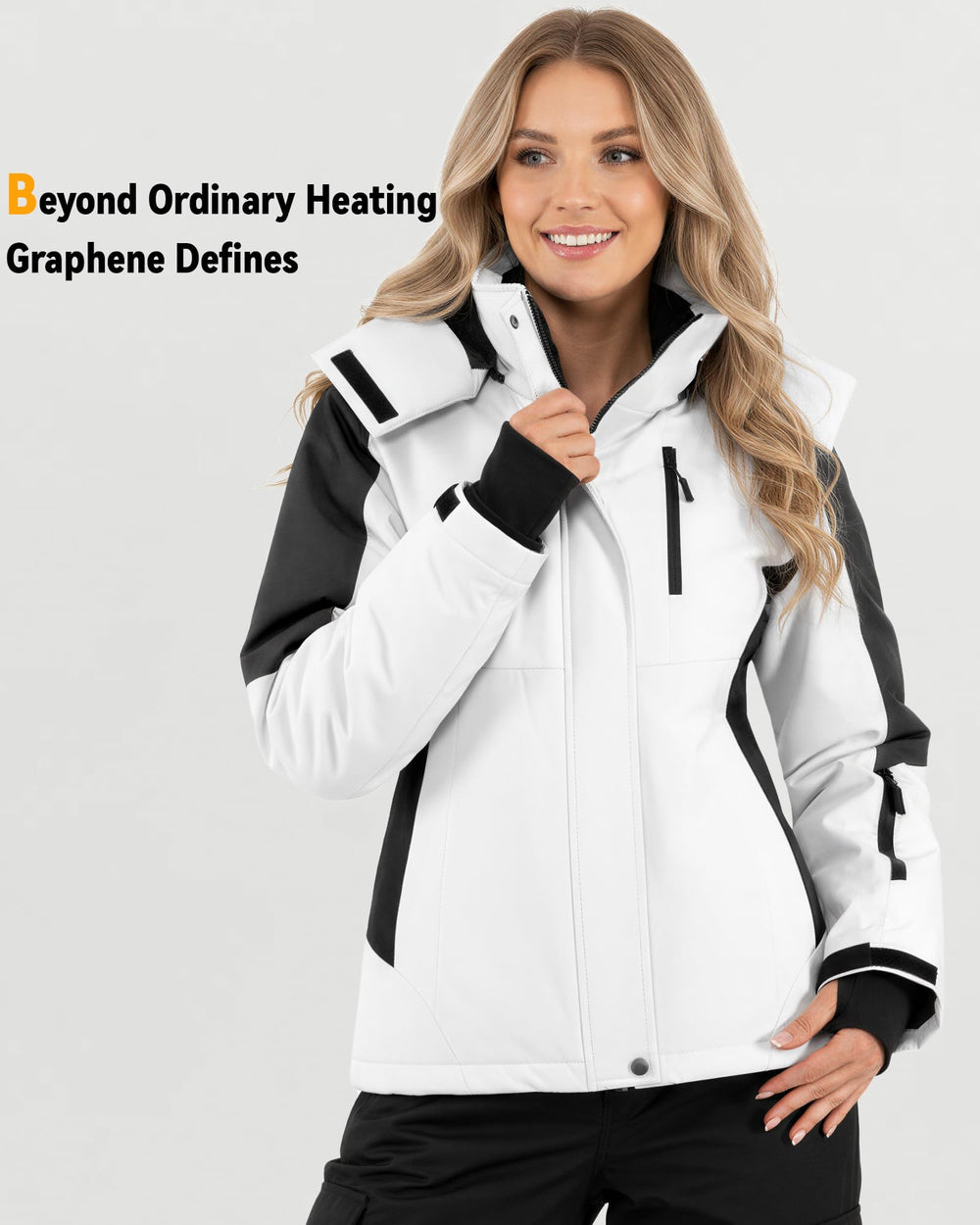 Women's Color-Block Hardshell 6-Zone Graphene Heated Jacket