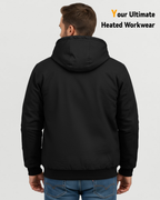 Men's Snap-Front Hooded Workwear 6-Zone Graphene Heated Jacket
