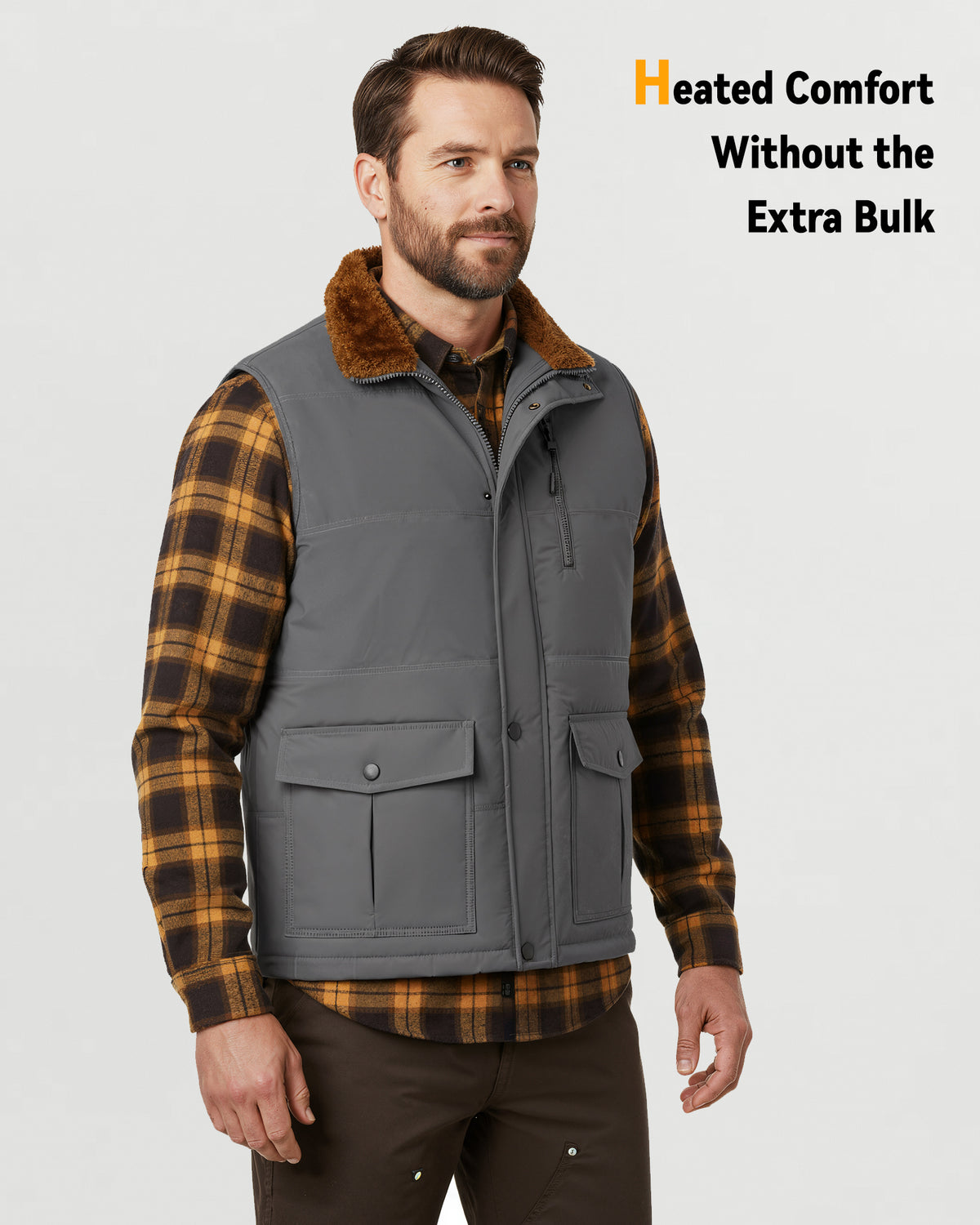 Men's Graphene Heated Utility Vest (Fleece-Lined),M882535