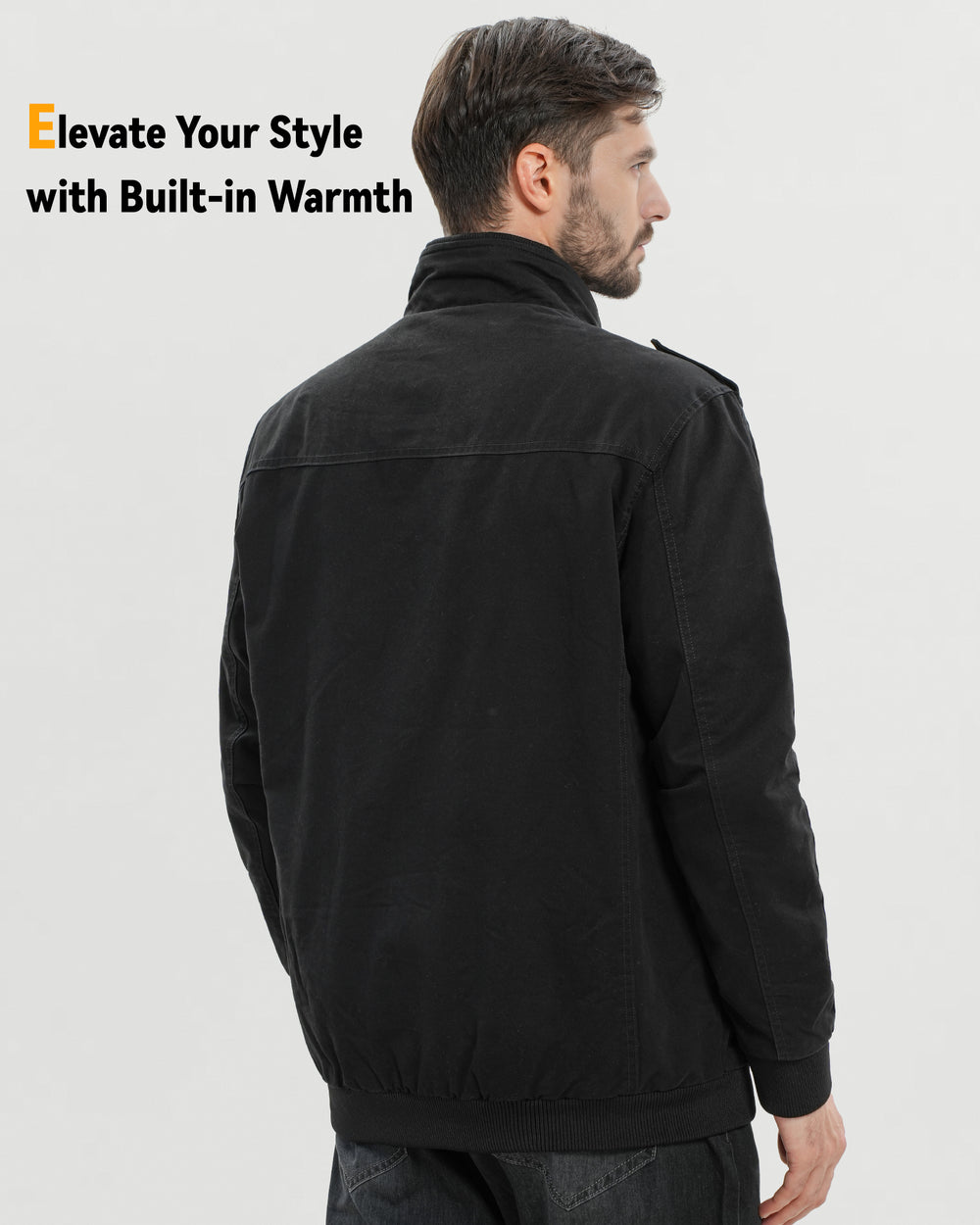Men's Fleece-Lined Zip-Up Denim 6-Zone Graphene Heated Jacket